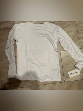 Ocean Blue White Long-Sleeve Performance Top